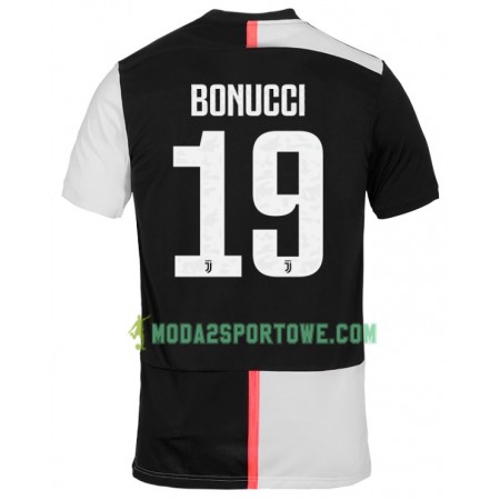 Koszulka Juventus Bonucci 19 Domowe Stroje Piłkarskie 2019/20 Krótki Rękaw